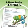 3rd Grade Animal Reading Comprehension Worksheets | 10 Passages & Answer Keys