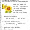 Kindergarten Butterfly Reading Comprehension Worksheets | 5 Stories & Answer Keys