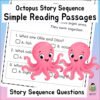 TPT603-G8-Secrets in the Windmill Kindergarten Octopus Reading Comprehension Worksheets | 5 Stories & Answer Keys