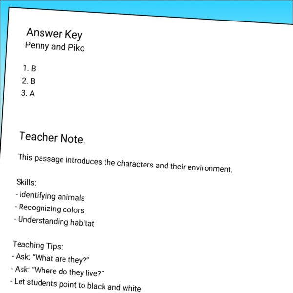 Kindergarten Penguin Reading Comprehension Worksheets | 5 Short Stories & Answer Keys