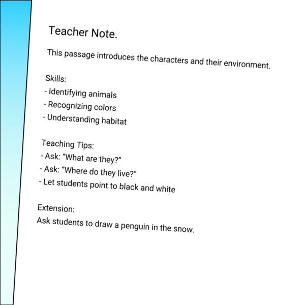 Kindergarten Penguin Reading Comprehension Worksheets | 5 Short Stories & Answer Keys