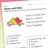 Sunny and Ruby Reading Comprehension Worksheets | 5 Short Stories & Answer Keys