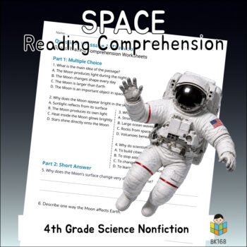 4th Grade Space Reading Comprehension Worksheets | 10 Passages & Answer Keys