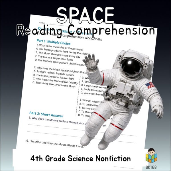 4th Grade Space Reading Comprehension Worksheets | 10 Passages & Answer Keys