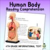 4th Grade Human Body Reading Comprehension Worksheets | 10 Science Passages