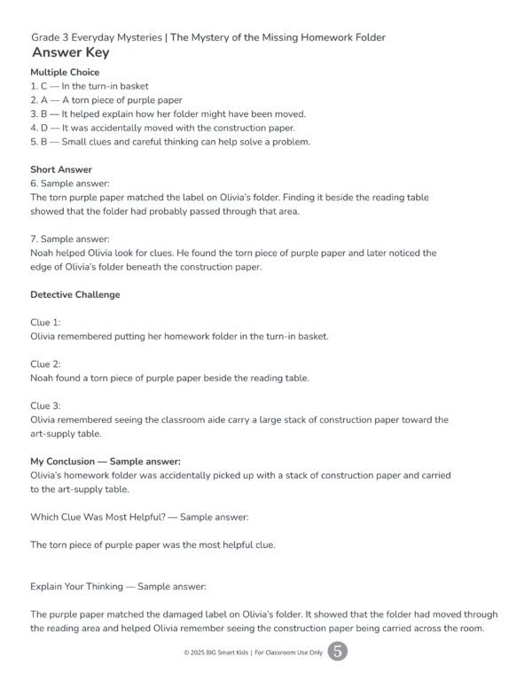 3rd Grade Reading Comprehension Mystery Worksheets | Inference, Evidence & Critical Thinking