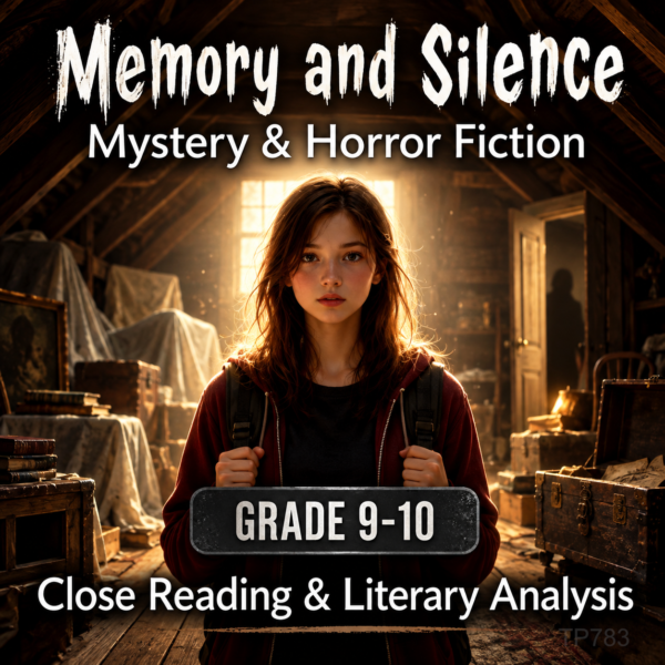 C01 Psychological Mystery Reading Worksheets for 9th–10th Grade | Suspense Stories & Literary Analysis