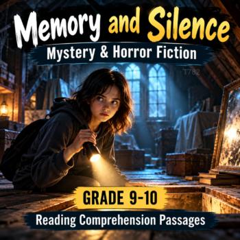 Mystery & Suspense Reading Comprehension Worksheets for Grades 9–10 | 5 Short Stories & Literary Analysis