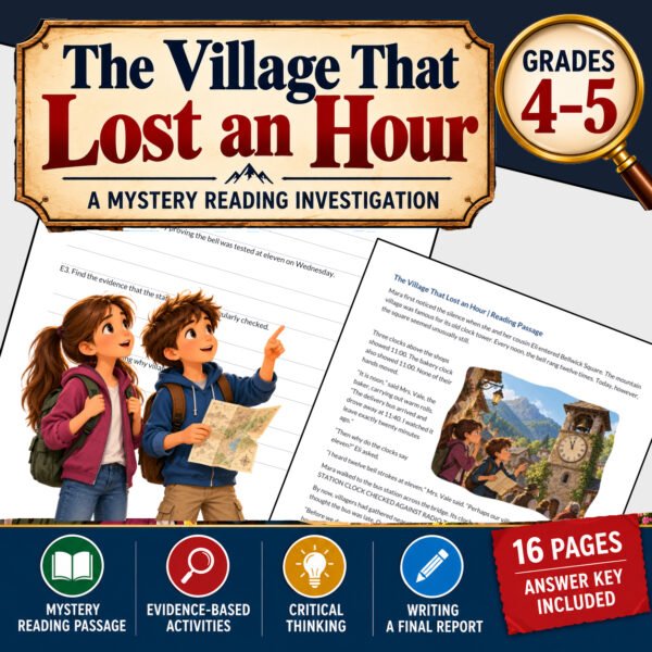 The Village That Lost an Hour | Grades 4–5 Mystery Reading Comprehension