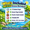 4th Grade Science Worksheets | Freshwater Habitat, Food Chains & Biotic Factors